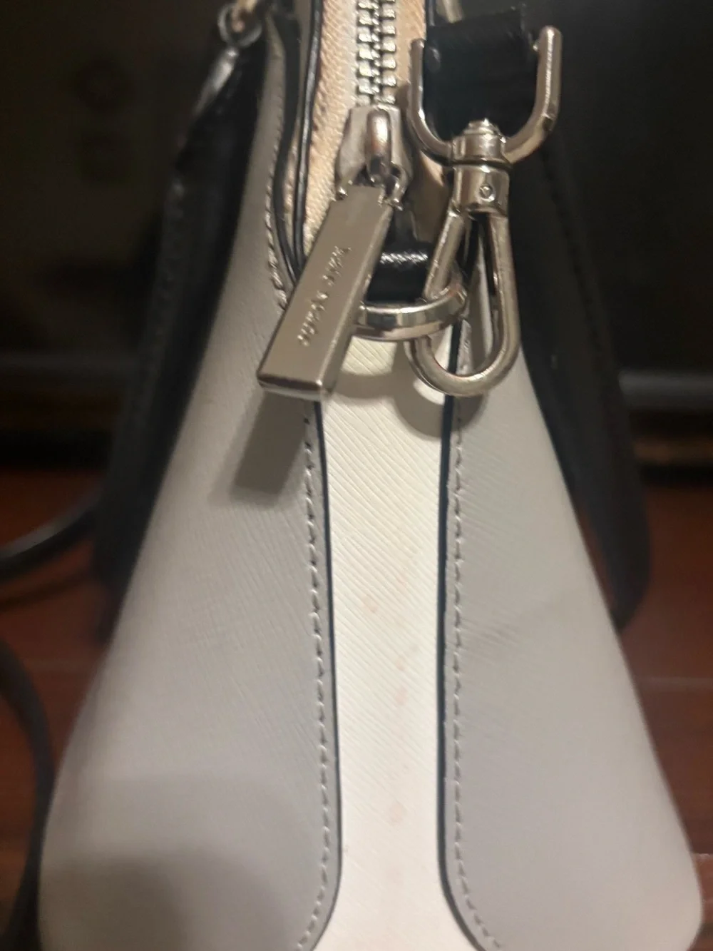 kate spade Two-Tone Cream, Gray & Black Dome Satchel Or Crossbody